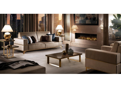 Klassische Designer Couch Sitz Polster 3+1 Sitzer Garnitur Sofa Samt Luxus Sofas