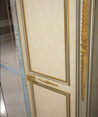 Schlafzimmer Kleiderschrank 4 türiger Holz Wandschrank Schrank Kleiderschränke