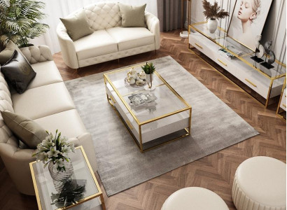 Designer Couch Sitz Polster 3+2 Sitzer Weiß Leder Garnitur Sofa Möbel