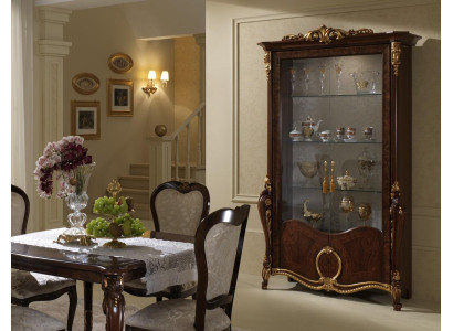 Wohnzimmer Möbel Klassische Holz Glas Vitrine Glasschrank Schrank Vitrinen Neu