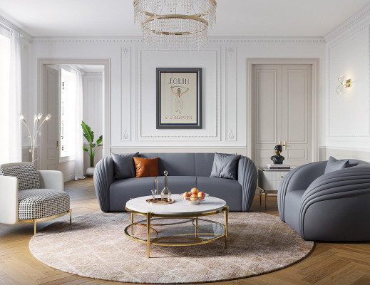 Wohnlandschaft Sofa Polster Sofagarnitur 3+2 Sitzer Moderne Stil Möbel Gruppe