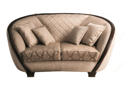 Wohnzimmer Stoff Couch Sofa 2 Sitzer Designer Couchen Couch Beige Textil Polster