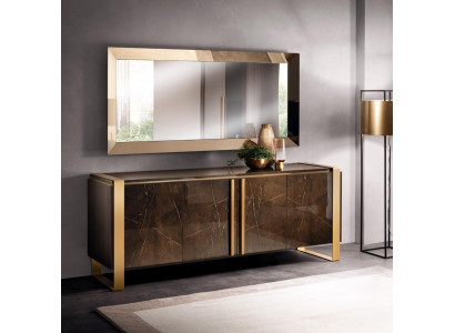 Edle Design Konsole Holz Sideboard Spiegel Anrichte Schrank 2tlg. Konsolentisch