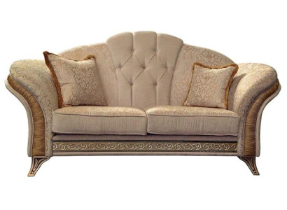Sofa 2 Sitzer Couch Design Polster Klassische Stoff arredoclassic Zweisitzer