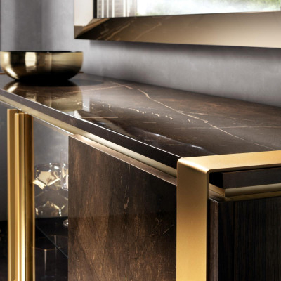 Konsolen Tisch Kommode mit Spiegel Luxus Klasse Möbel Set Konsole 2tlg. Holz Neu