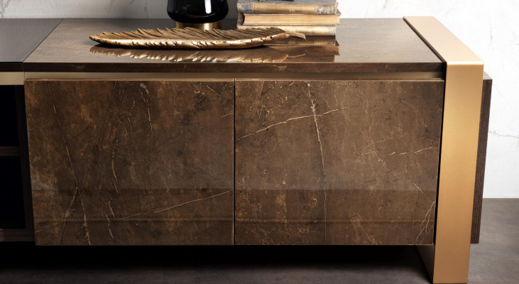 Konsolen Tisch Kommode mit Spiegel Luxus Klasse Möbel Set Konsole 2tlg. Holz Neu