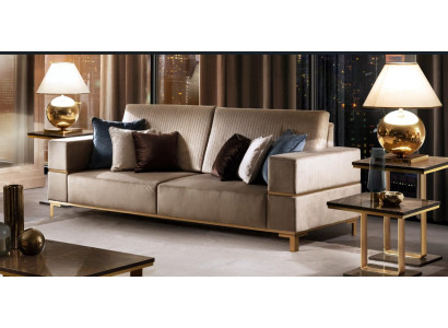 Sofa Dreisitzer Klassische Couch Polster 3 Sitzer Textil Couchen Stoff Neu