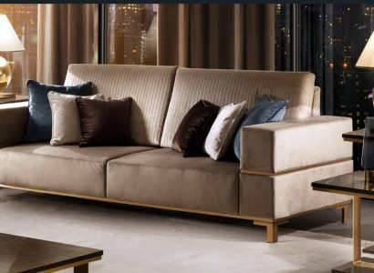 Sofa Dreisitzer Klassische Couch Polster 3 Sitzer Textil Couchen Stoff Neu