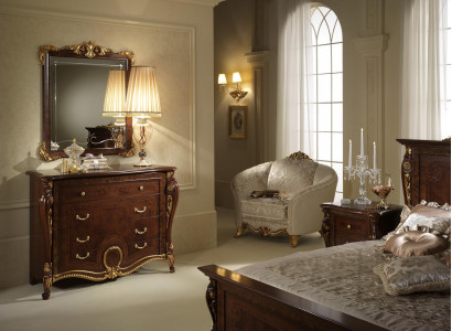 Konsolen Tisch Kommode mit Spiegel Möbel Luxus Set Konsole 2tlg. Made in Italy