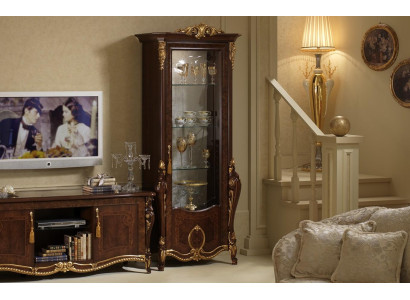 Klassische Schrank Bücherschrank Bücherregal Vitrine Vitrinenschrank Glasschrank