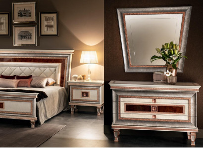 Elegante Stil Möbel Schlafzimmer Kommode Schrank Klassische Anrichte mit Spiegel