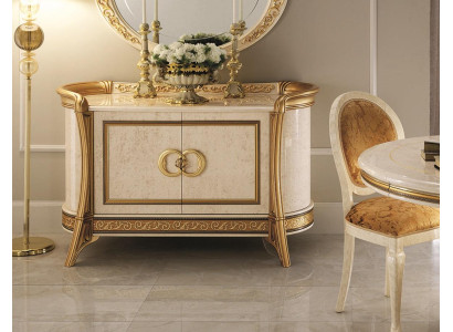Design Möbel Stil Barock Kommode Schrank Beige Luxus Holz Italienische Möbel Neu