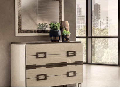 Set Kommode Spiegel Holz Kommoden Kommodenschrank Design Modern Gruppe Möbel