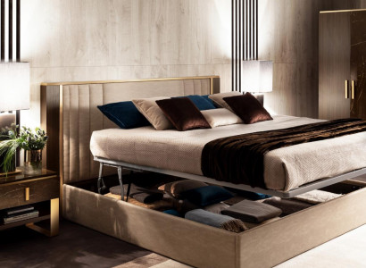 Designer Holz Bett Schlafzimmer Edles Polster Möbel Doppel Betten arredoclassic