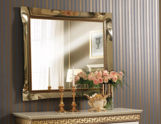 Spiegel Wandspiegel Barock Rokoko Dielen Wohnzimmer Bad Holz Glas Design