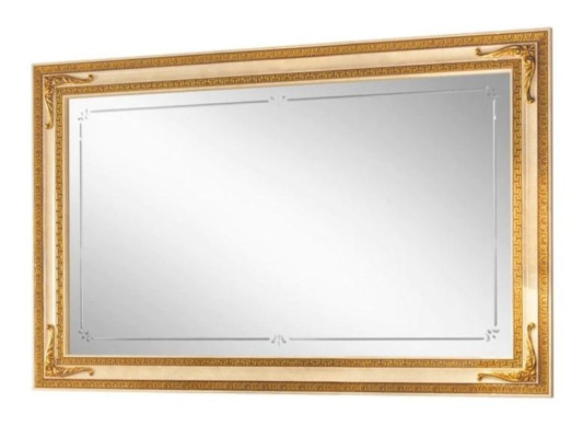 Klassischer Wandspiegel Holzrahmen Spiegel Möbel Gold 170x110 Holz Rahmen Wand