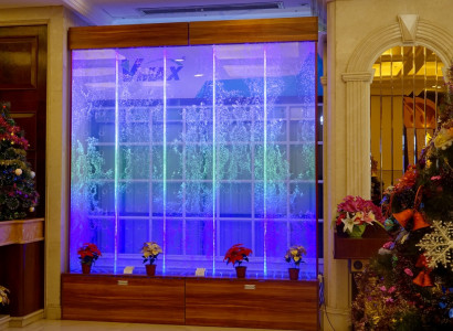 Wandpaneel Wasserblasen LED Wasserwand Design Wasser Wand