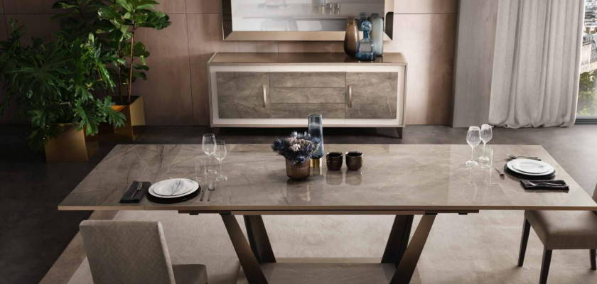 Klassischer Design Esstisch Italienische Stil Möbel Tische Hell Braun