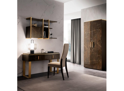 Set Wandregal Schreibtisch Regal Schrank arredoclassic Büro Zimmer 2tlg Tisch