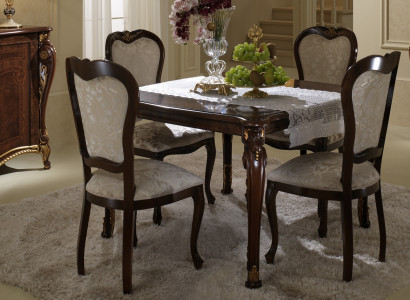 Design 4x Stühle Sessel Set Stuhl Gruppe Esszimmer Garnitur Holz arredoclassic