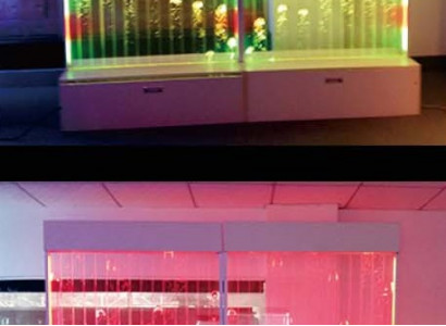 Moderne Dekorative Trennwand Wasser Wände LED Wasserwand Beleuchtete Wand