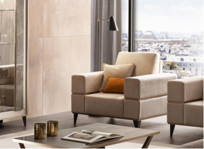 Sessel Relax Leder Lounge Club Polster Couch Luxus Sofa Möbel arredoclassic