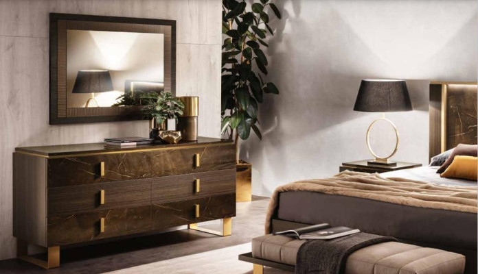 Konsolen Tisch Kommode mit Spiegel Luxus Möbel Set Konsole 2tlg. Hergestellt