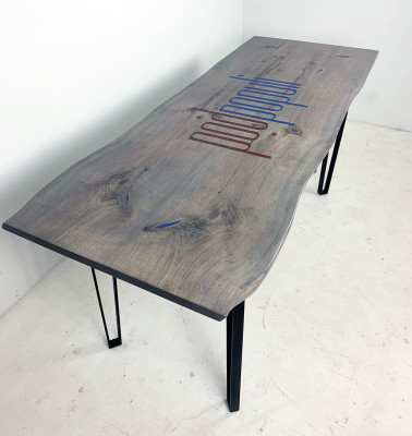 Holz Tisch Esszimmer Möbel Konferenztisch Epoxid Harz Giessharz neu Epoxy Resin