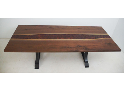 Epoxid Harz Esstisch Echtes Holz Massive Möbel Wasserfall Epoxy Tisch 240x100cm