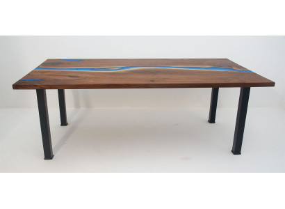 Fluss Tische Esstisch Design Tisch Moderne Möbel 220x90 Epoxid Harz Ozean Meer