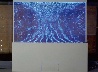 Wassersäulen Trennwand Designer Edelstahl Säulen Wände Led Wand