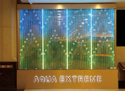 Trennwand Regal Schrank Wasserwand Säule Wände LED 90x300 Wasserwände Waterwall