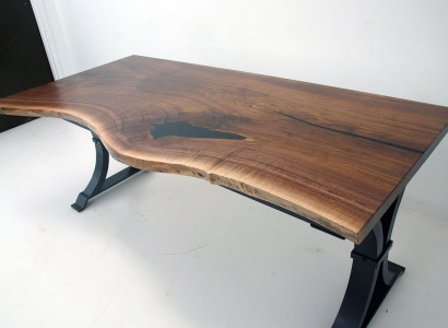 esstisch epoxid harz echtes massive holz möbel wasserfall epoxy tisch 200x90 Neu