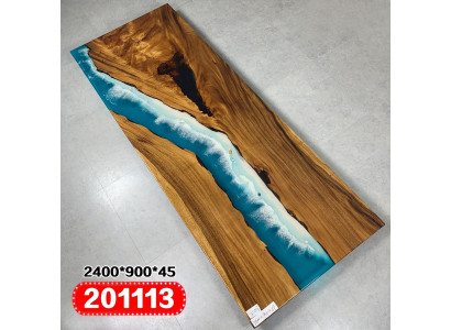 Moderne Tische Esstisch Design Tisch Harz Meer Fluss Möbel 240x90