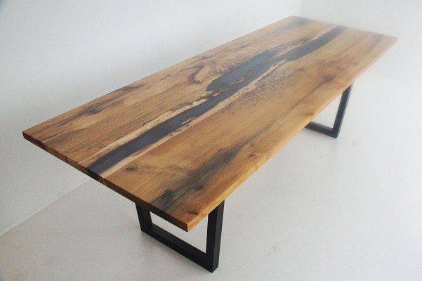 Couchtisch River Table Echtes Holz Flusstisch Epoxidharz Massiv Tische