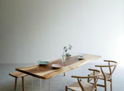 Tische Epoxid Harz Esstisch Holz Massive Möbel Wasserfall Epoxy Tisch