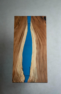 Esstisch River Table Echtes Holz Flusstisch Deko Massiv Epoxidharz Tische