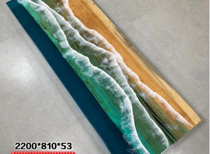 Esstisch Design Tisch Moderne Tische Meer Ozean Fluss Epoxid Harz