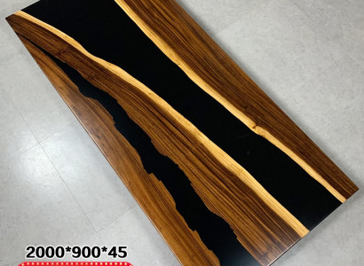 Tisch Esstisch Tische Epoxid Harz Epoxy Echtes Holz Massive Design