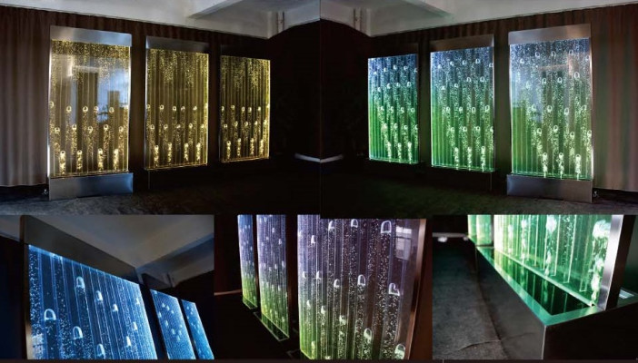 Wasser Wände Moderne Trennwand LED Wasserwand Beleuchtete Wand