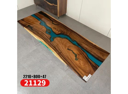 Epoxid harz esstisch echtes holz massive möbel deko wasserfall epoxy tisch