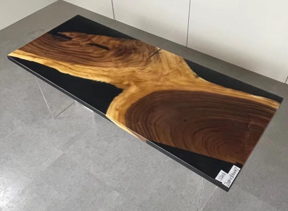 Esstisch Table Epoxidharz Massiv Tische 201x81 cm Flusstisch Echtes Holz