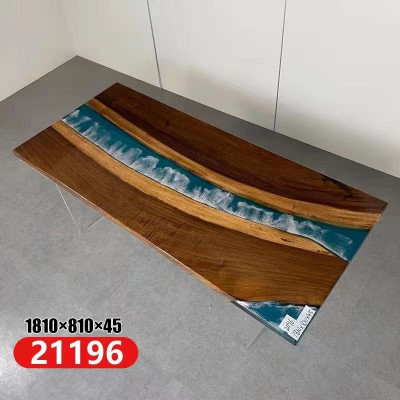 Echtes Holz Wasserfall Tisch Epoxid Harz Esstisch Epoxy Tische Massive