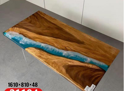 Esstisch River Table Echtes Holz Massiv Epoxidharz Tische 161x81 Neu