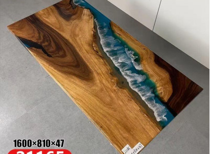 Esstisch River Table Massiv Tische 160x81 Flusstisch Meer Waterfall