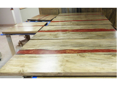 Epoxidharz Epoxy Fluss Maßanfertigung Tisch Echtes Holz Preis 1qm Tische Resin
