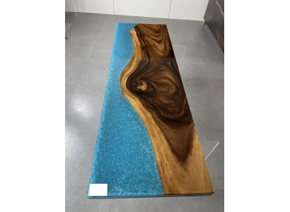 Epoxid harz esstisch echtes deko holz massive möbel wasserfall epoxy tisch