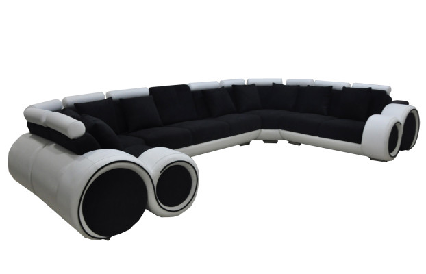 Ecke Leder Modern XXL Couch Wohnlandschaft Ledersofa Sofa U-form A1163 +