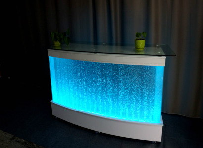 Wasser Wand Design Bar Thresen Theke Säule Beleuchtete Luxus Tische
