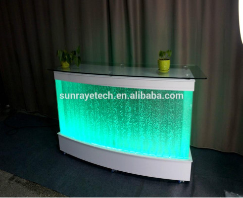 Wasser Wand Design Bar Thresen Theke Säule Beleuchtete Luxus Tische